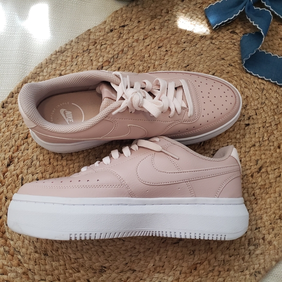 Nike Pink and White Platform Sneakers - Picture 3 of 5